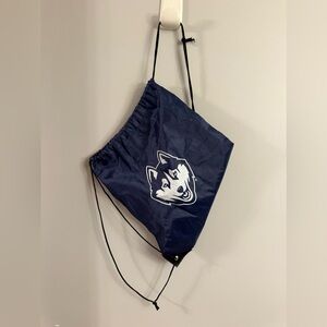UCONN Husky Navy Drawstring Bag